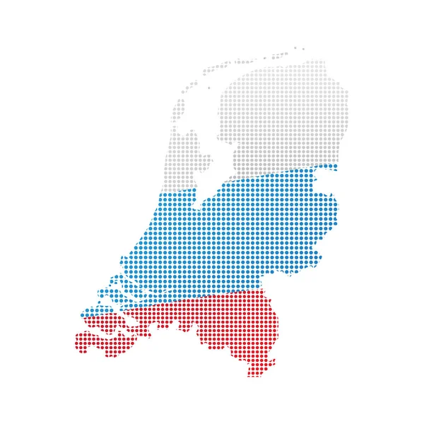 Karte von Russland mit Fahne — Stockvektor