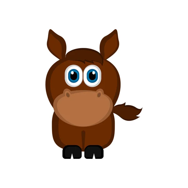 Isolated cute horse — Stock Vector