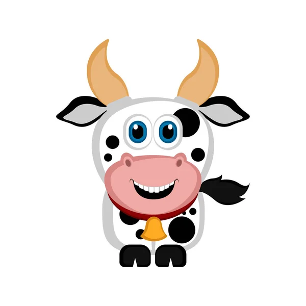 Vaca linda aislada — Vector de stock