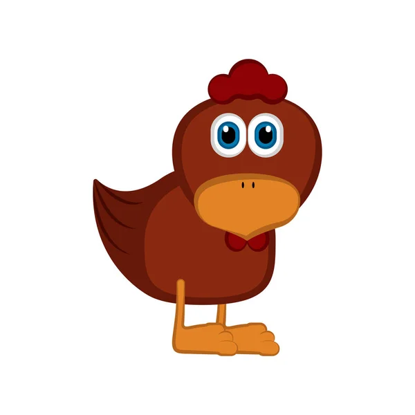 Isolato carino gallina — Vettoriale Stock