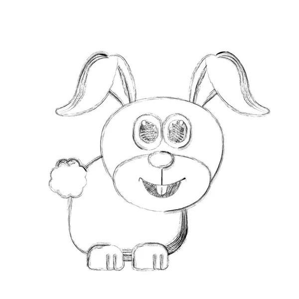 Sketch of a cute bunny — Stock Vector
