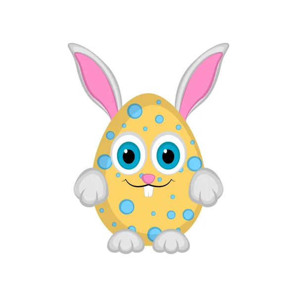 Cute easter bunny egg — Stock Vector