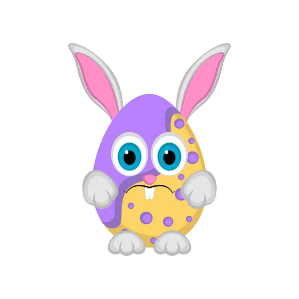 Lindo huevo de conejo de Pascua — Vector de stock