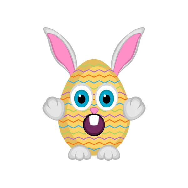 Cute easter bunny egg — Stock Vector