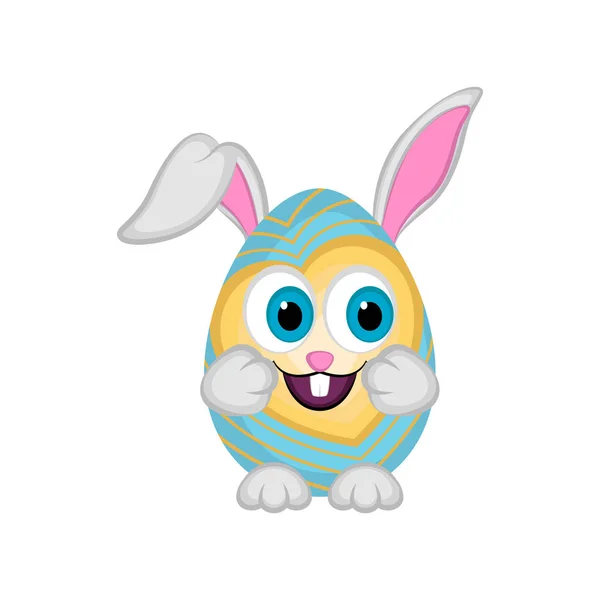 Cute easter bunny egg — Stock Vector