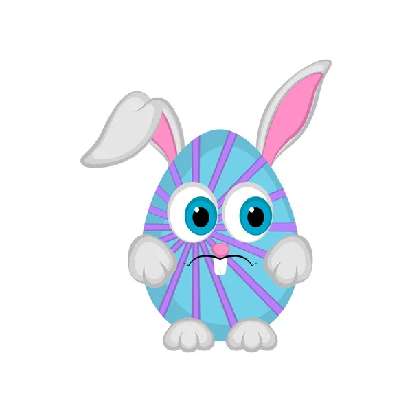 Lindo huevo de conejo de Pascua — Vector de stock