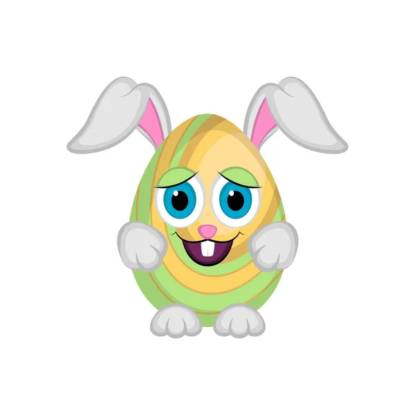 Lindo huevo de conejo de Pascua — Vector de stock