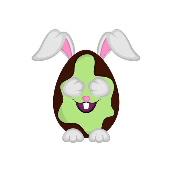 Oeuf de lapin de Pâques mignon — Image vectorielle