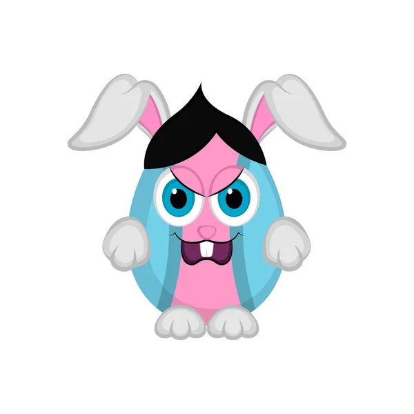 Lindo huevo de conejo de Pascua — Vector de stock