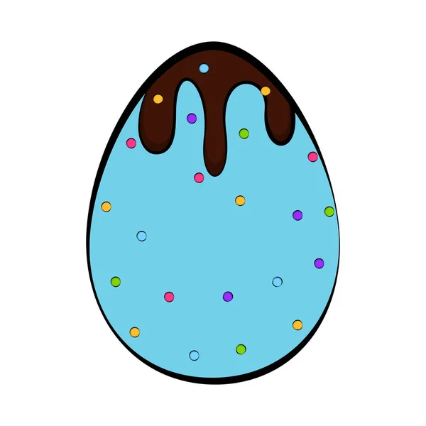 Huevo de Pascua coloreado — Vector de stock