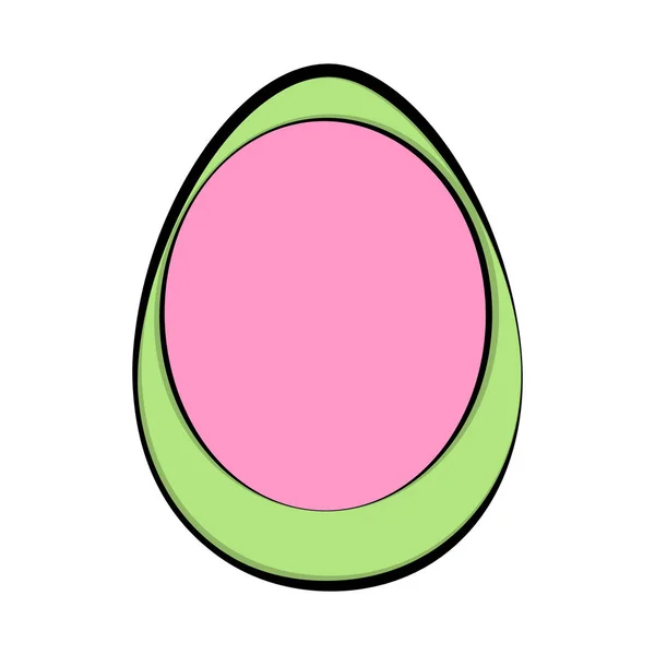 Huevo Pascua Color Aislado Diseño Ilustración Vectorial — Vector de stock