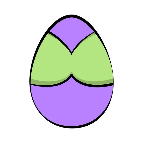 Huevo de Pascua coloreado — Vector de stock