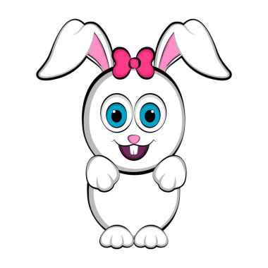 Şirin mutlu Paskalya tavşanı