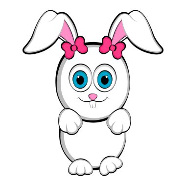 Şirin mutlu Paskalya tavşanı