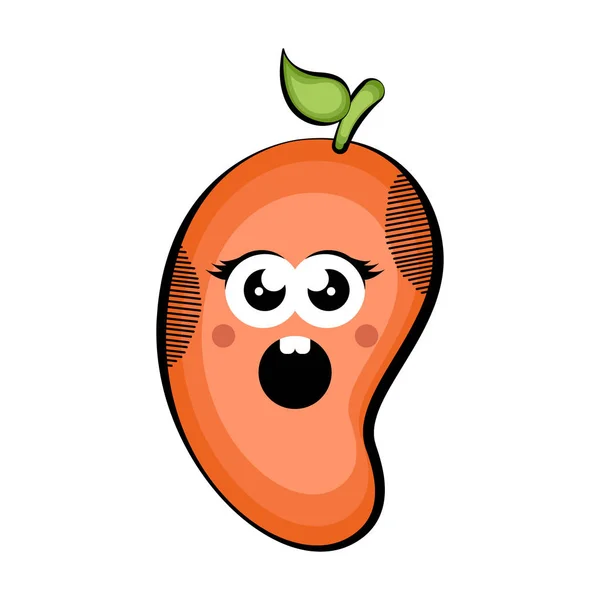 Bang mango cartoon. Gekleurde sketch — Stockvector