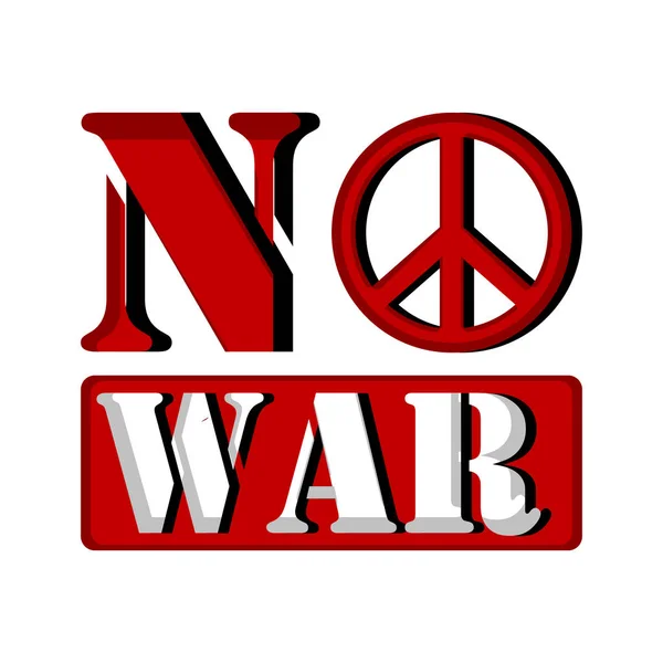 Nem háborús banner a béke szimbóluma — Stock Vector