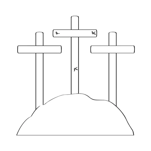 Delineamento isolado de Calvery —  Vetores de Stock