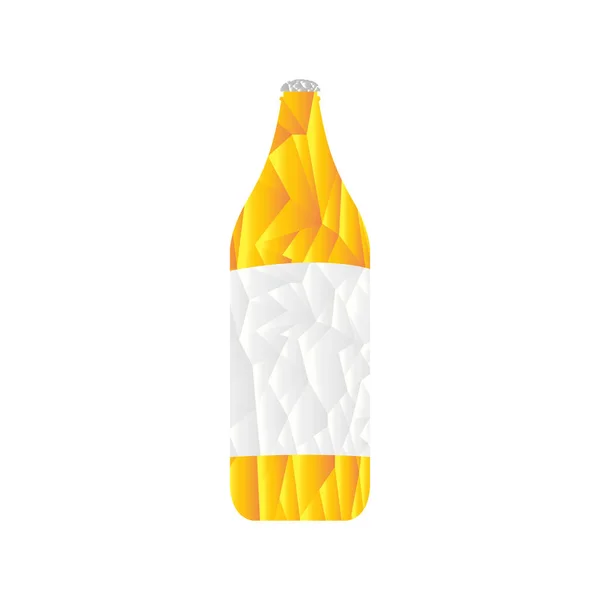 孤立したポリゴン ビール瓶 — ストックベクタ