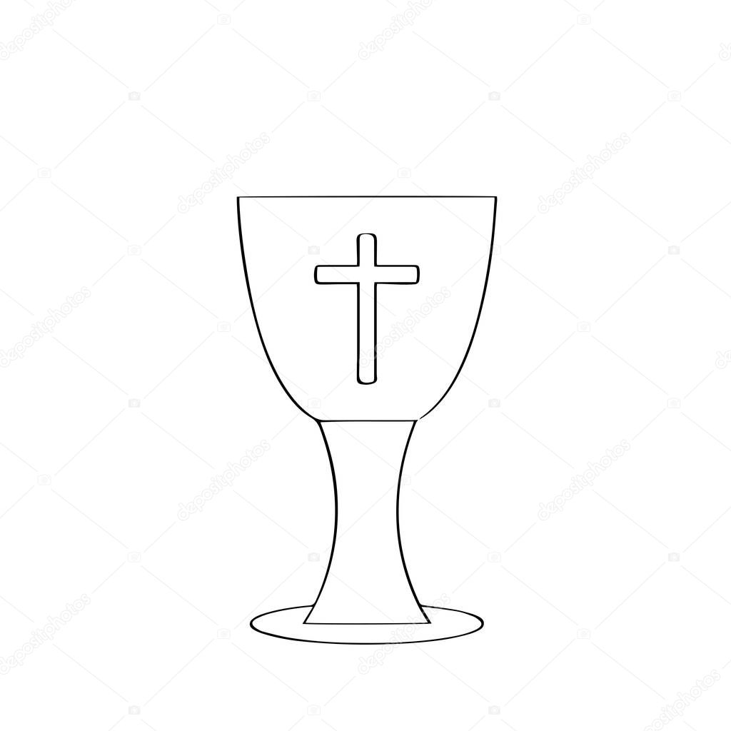 Isolated chalice outline