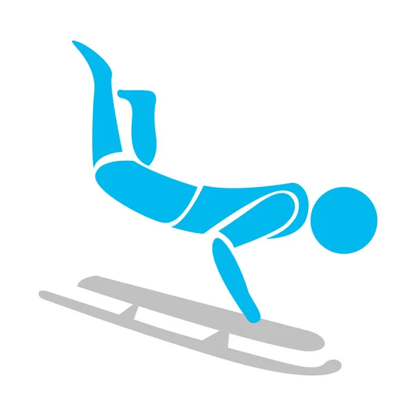 Icono Aislado Gente Esquí Diseño Ilustración Vectorial — Vector de stock