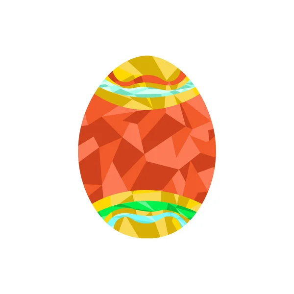 Polygon colored easter egg — Stock Vector