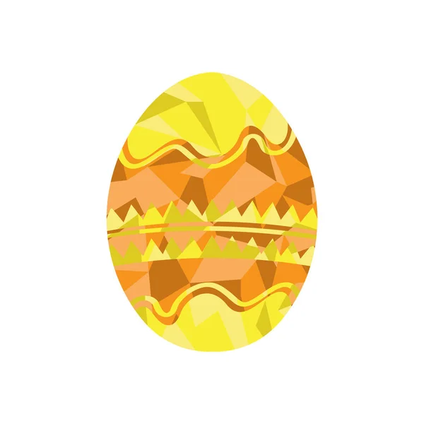 Polígono colorido ovo de páscoa — Vetor de Stock