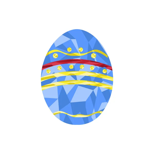 Huevo de Pascua de color polígono — Vector de stock