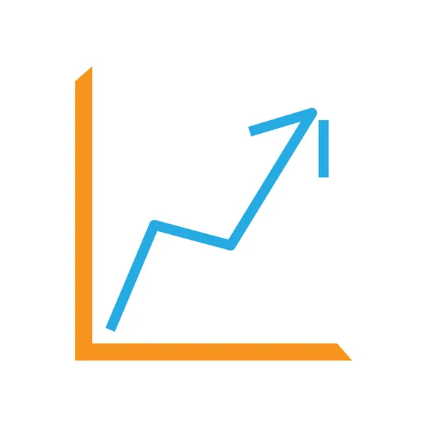 Gráfico de negócios de sucesso isolado — Vetor de Stock