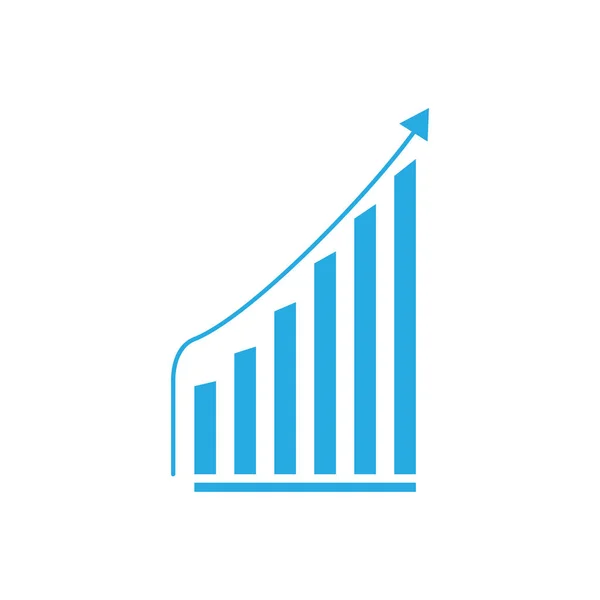 Gráfico de negócios de sucesso isolado — Vetor de Stock