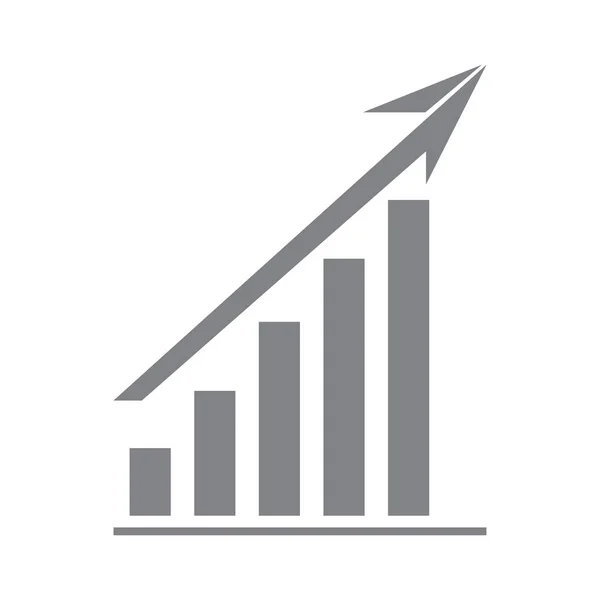 Isolerade framgång business graf — Stock vektor