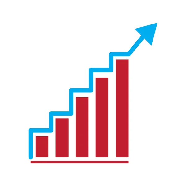 Gráfico de negócios de sucesso isolado — Vetor de Stock