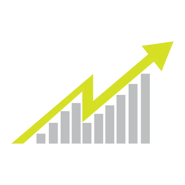 Gráfico de negócios de sucesso isolado — Vetor de Stock