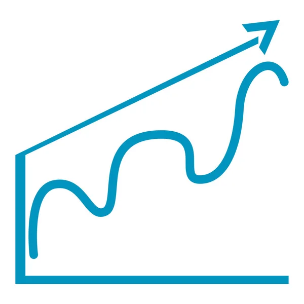 Gráfico de negócios de sucesso isolado — Vetor de Stock