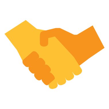 İzole el sıkışma simgesi. Ekip çalışması kavramı