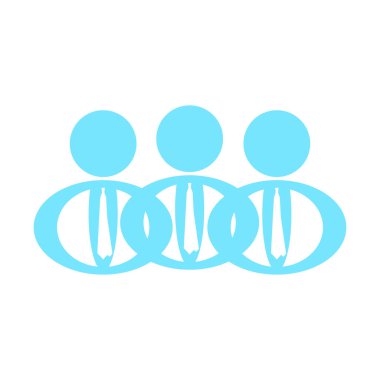 İzole iş adamları iç içe. Ekip çalışması kavramı