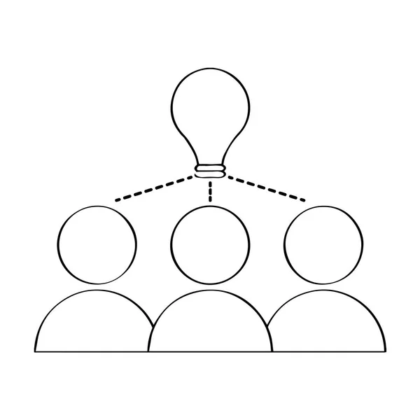 Изолированный план командной работы. Мозговой штурм — стоковый вектор