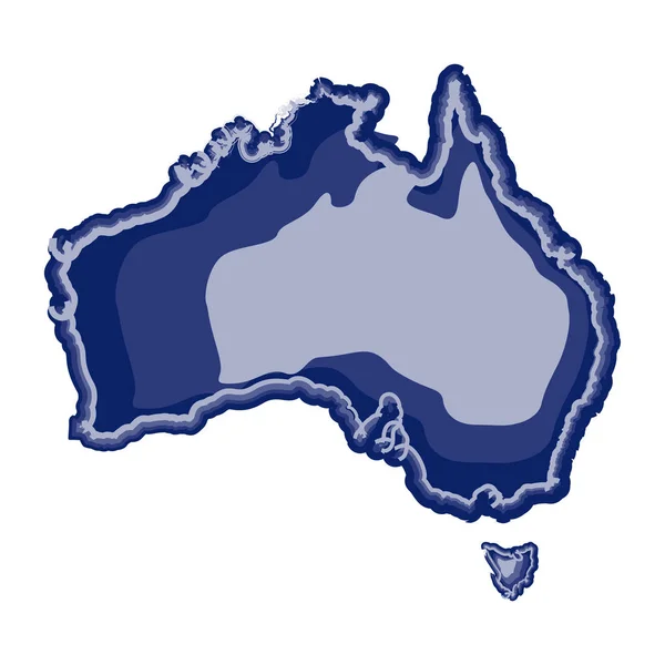 Watercolor map of Australia — Stock Vector