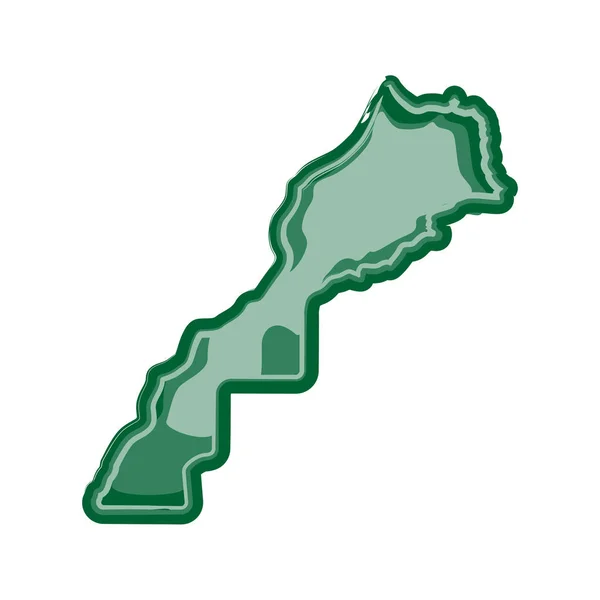 水彩地图摩洛哥 — 图库矢量图片