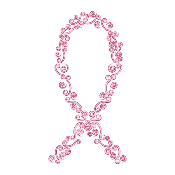 Acuarela cáncer de mama símbolo — Vector de stock