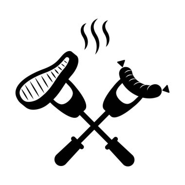 Sosis ve biftek çatal simgesini