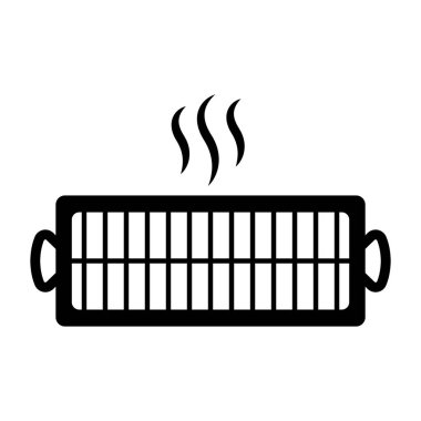 İzole Barbekü ızgara simgesi