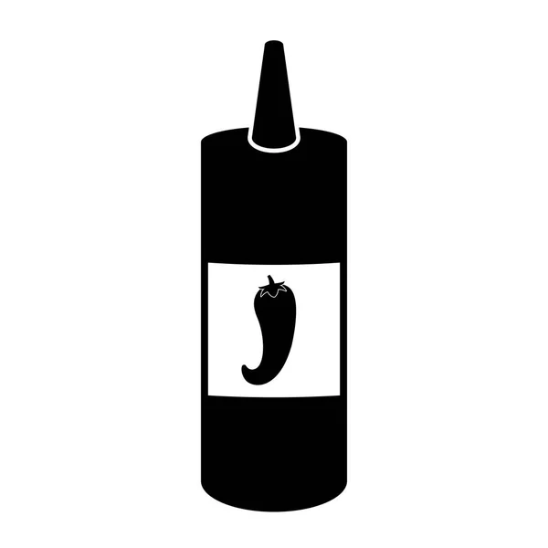 Izolované chilli omáčka láhev ikona — Stockový vektor