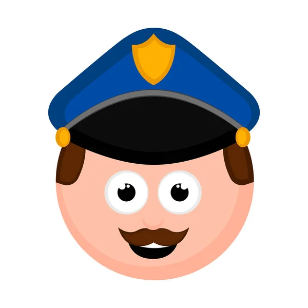 Απομονωμένη αστυνομικός avatar γελοιογραφία — Διανυσματικό Αρχείο