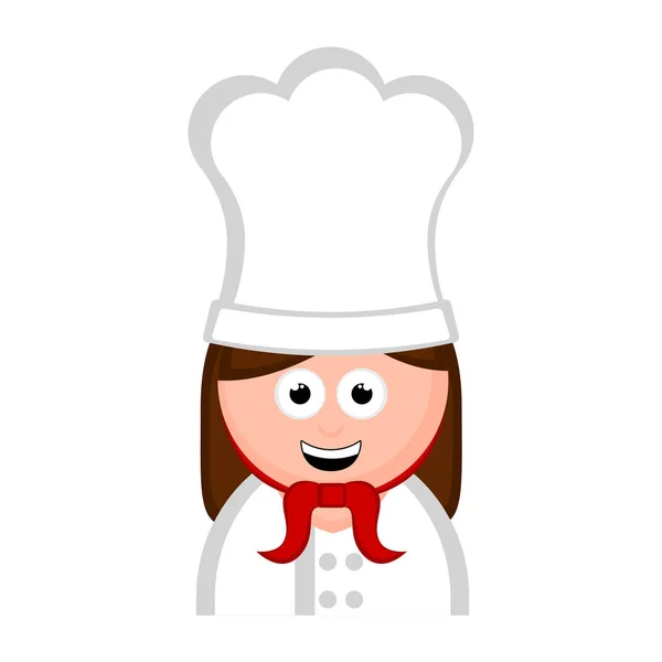 Isolated woman chef avatar cartoon — Stock Vector