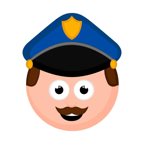 Isolated policeman avatar cartoon — Stock Vector