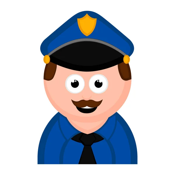 Isolated policeman avatar cartoon — Stock Vector