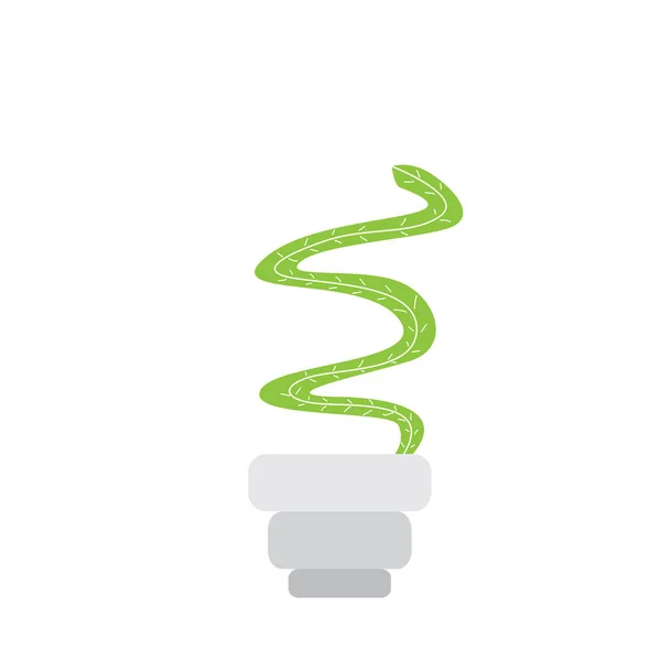 Isolé icône de l'ampoule écologique — Image vectorielle