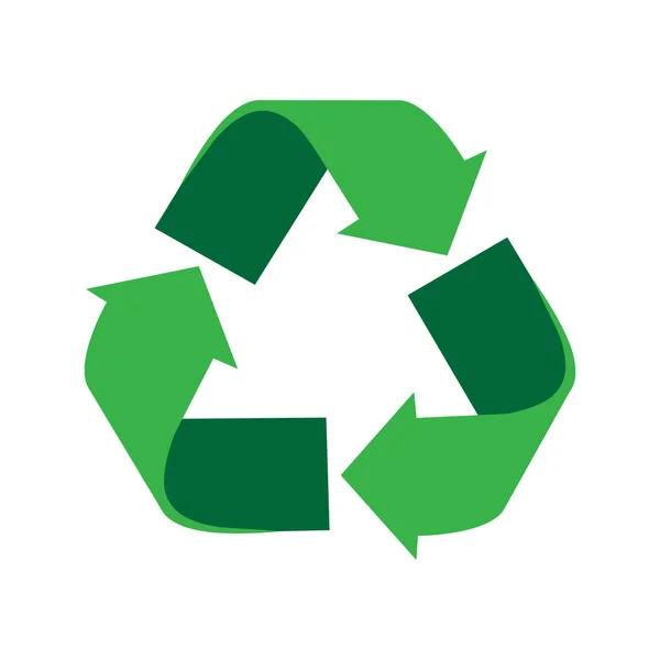 Isolated recycling symbol — Stock Vector