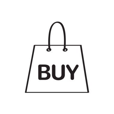 İzole alışveriş çantası simgesini