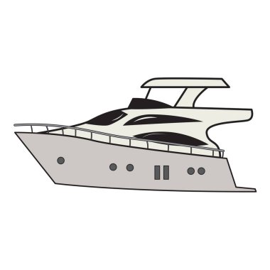 İzole yat çizgi film